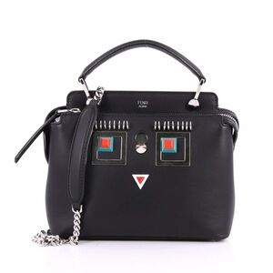 RARE Fendi MONSTER Black Leather Handbag! NWOT